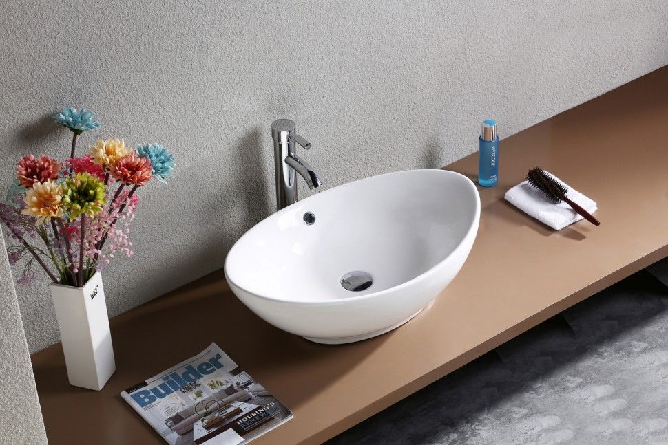 Раковина накладная Ceramalux N белый  9019 - 8