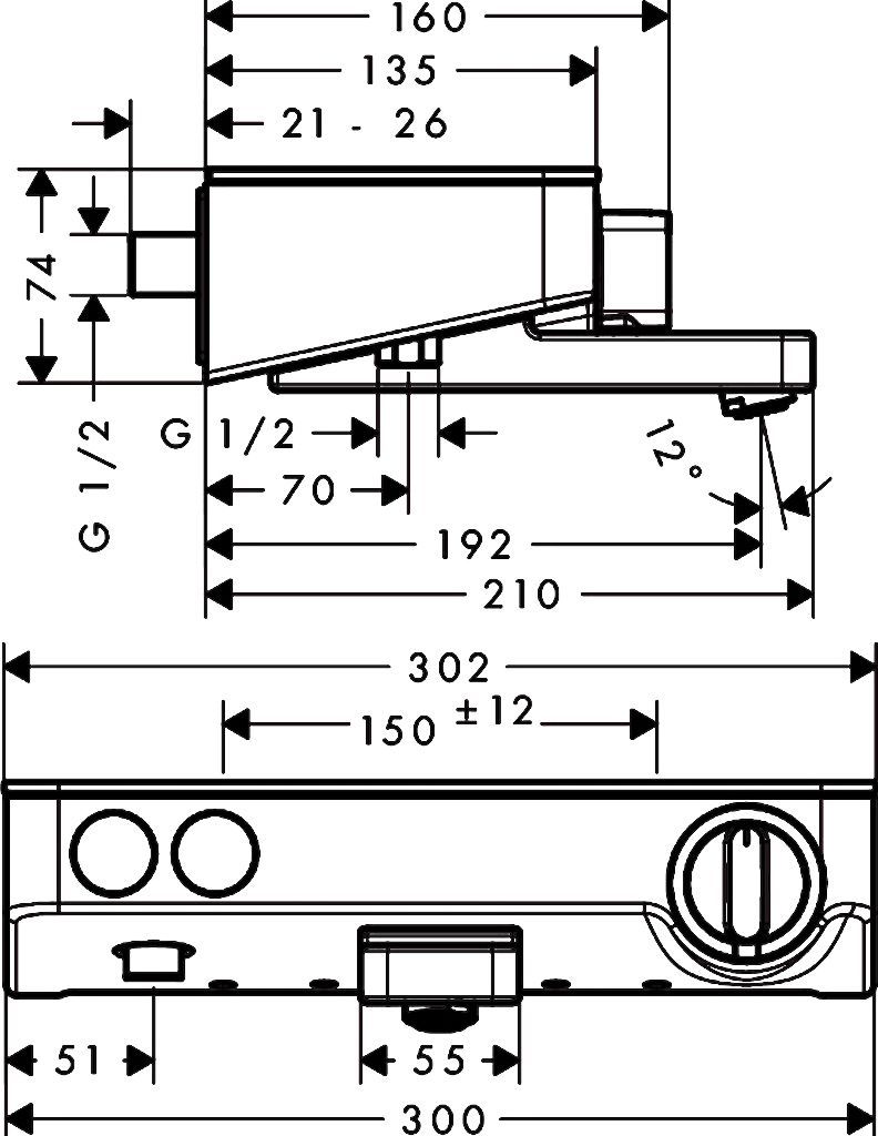 Термостат Hansgrohe Ecostat Select 13151000 для ванны с душем - 4