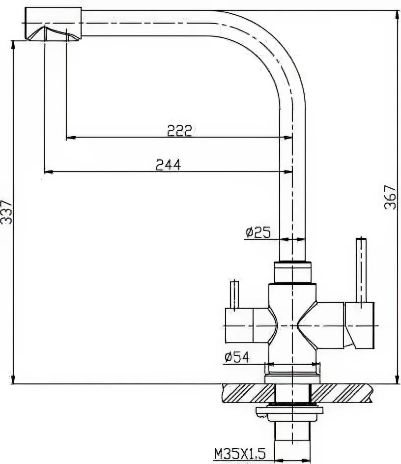 Смеситель для кухни BelBagno сатин  BB-LAM15-IN - 1