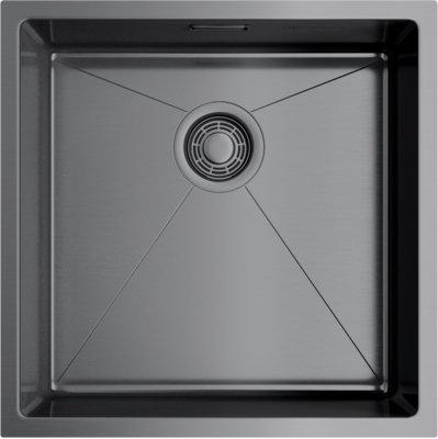 Мойка кухонная Omoikiri Taki 44-U/IF-GM вороненая сталь 4973521 - 0