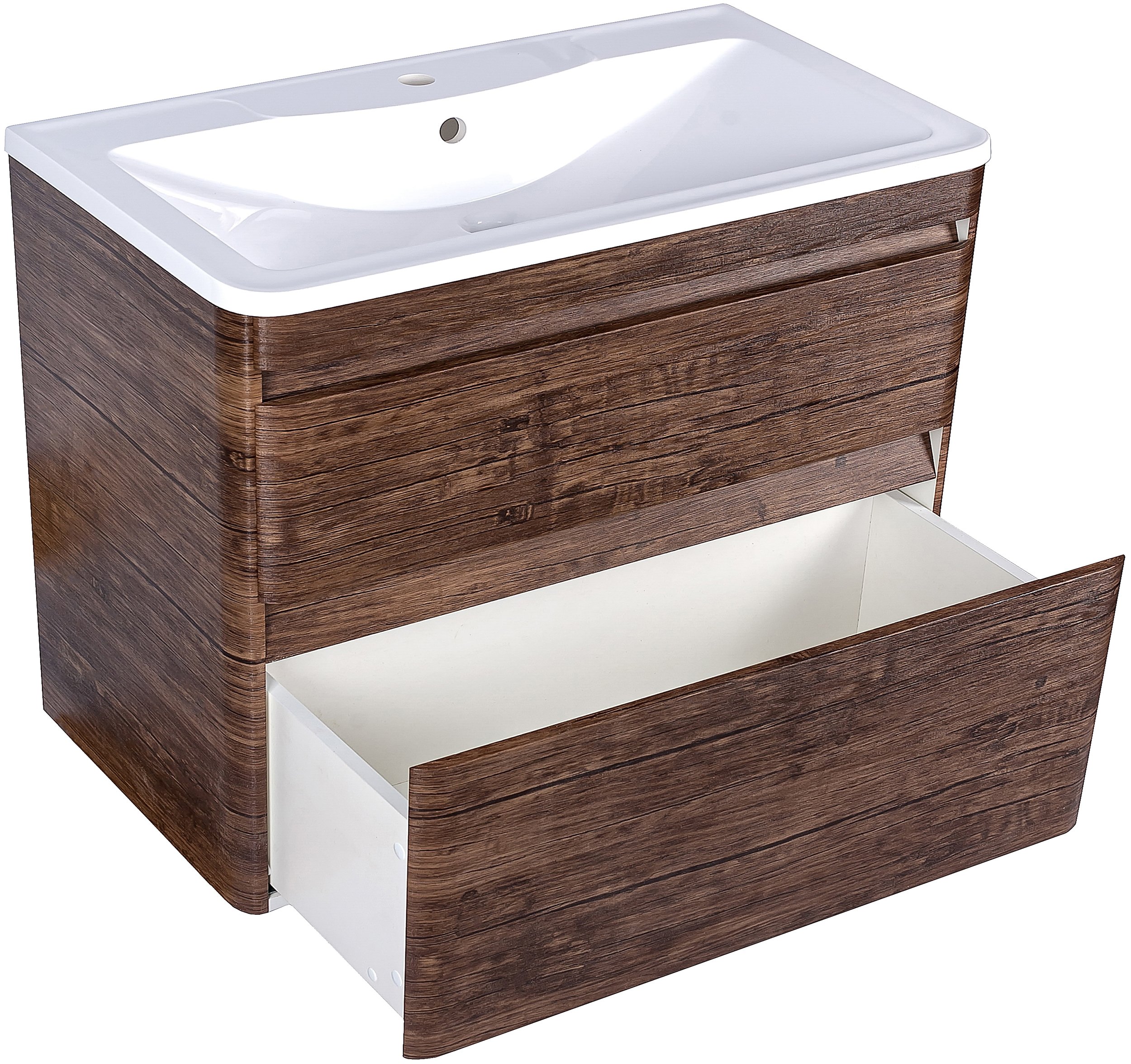 Тумба для комплекта Style Line Атлантика 90 Люкс Plus, подвесная, старое дерево СС-00002209 - 6