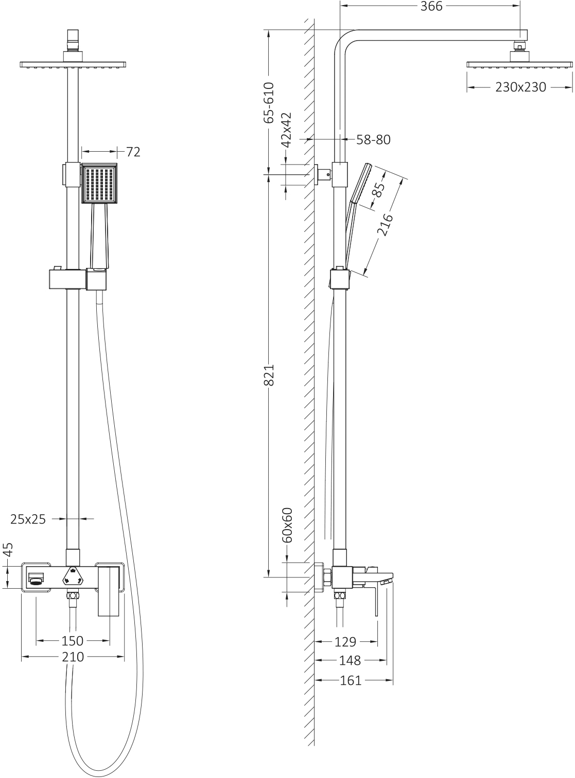Душевая стойка Timo Selene SX-1030/17 - 4