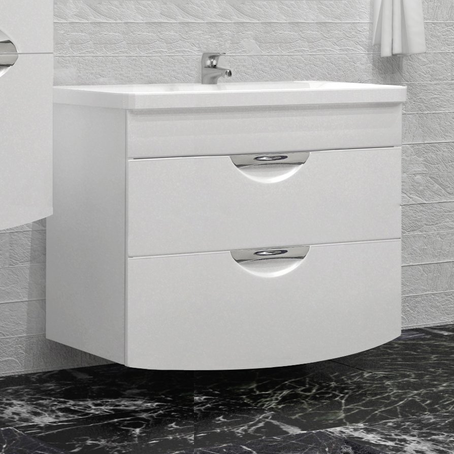 Тумба для комплекта Style Line Жасмин-2 80 Люкс Plus, белая ЛС-000010037 - 0