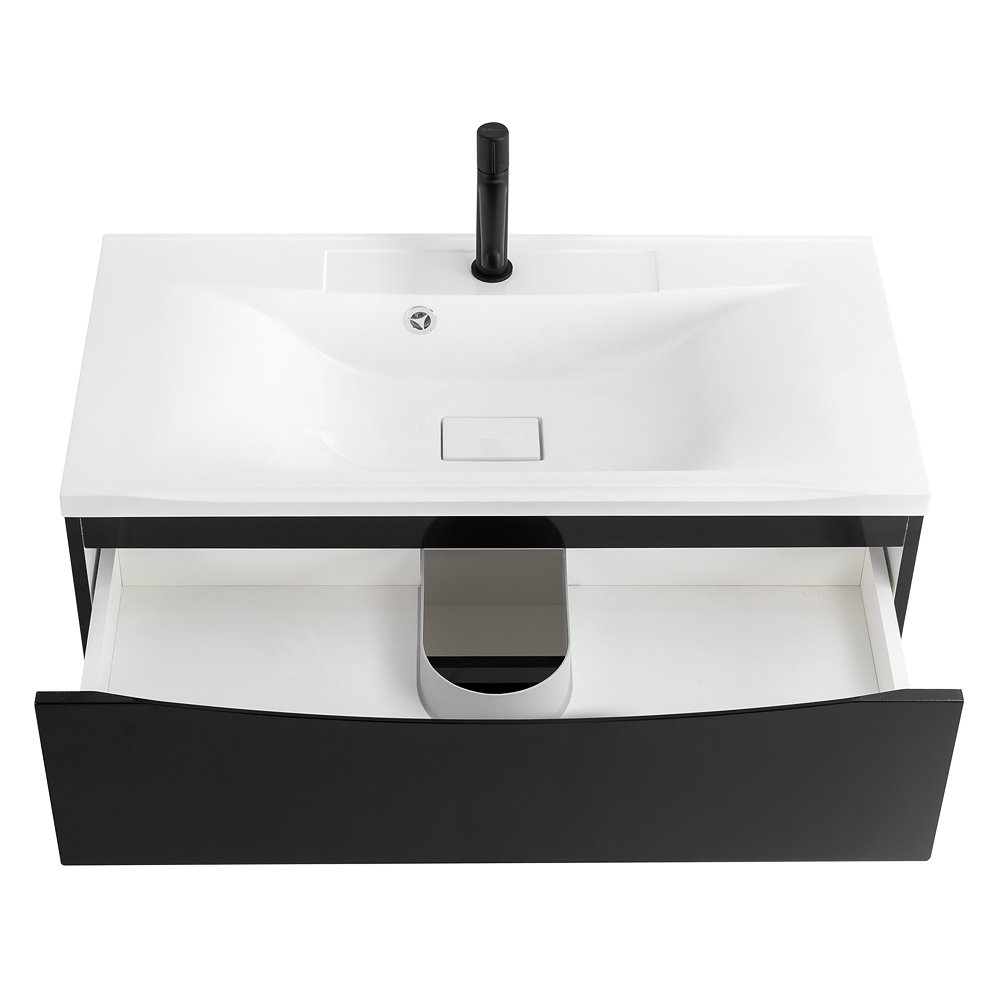 Тумба с раковиной BelBagno Marino 100 черный - 1