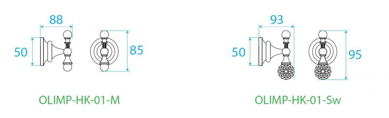 Крючок Cezares OLIMP  OLIMP-HK-02-Sw - 2