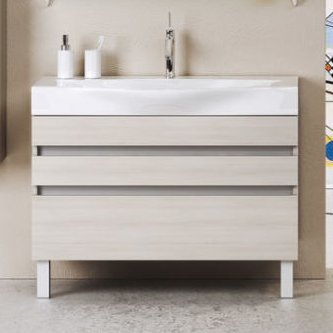 Тумба с раковиной Aqwella 5 stars Бергамо 100 напольная, акация - 1