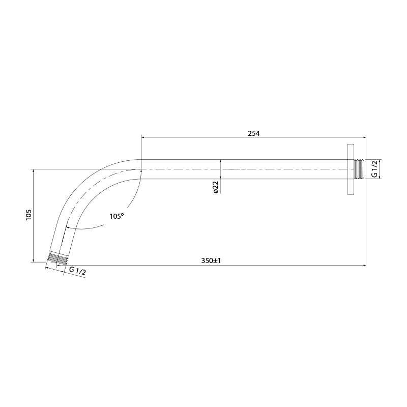 Кронштейн для верхнего душа Iddis 001SB35i61 - 1