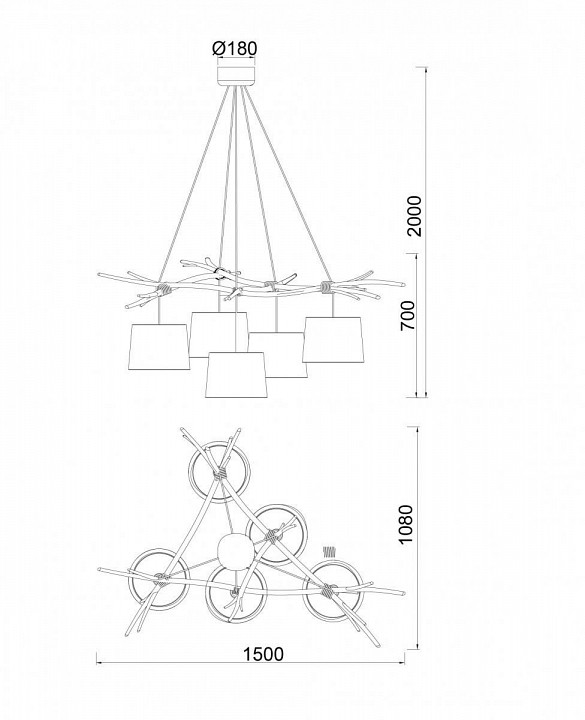 Подвесная люстра Mantra Sabina 6175 - 2