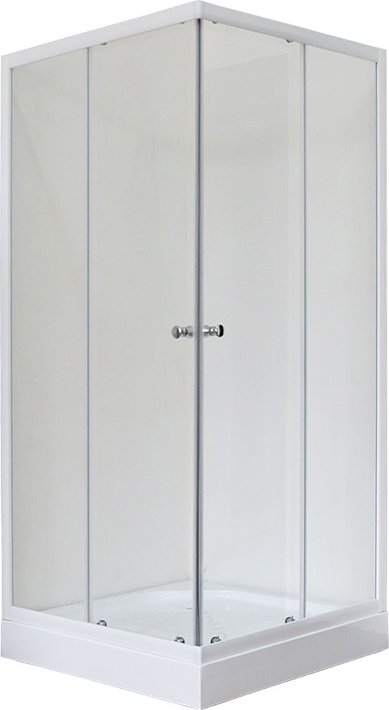 Душевой уголок Royal Bath HP 80х80 с поддоном профиль белый стекло прозрачное RB80HP-T - 2