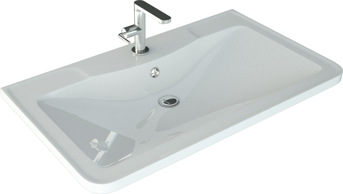 Тумба с раковиной Vod-Ok Флорена 80 белая - 6