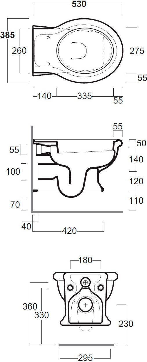 Чаша для унитаза подвесного Simas Lante rimless, белый LA18 rim - 1