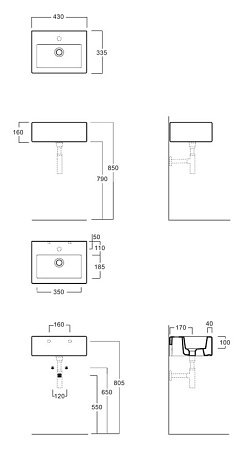 Раковина накладная Simas Frozen 43 белая FZ14 bi 0 - 2