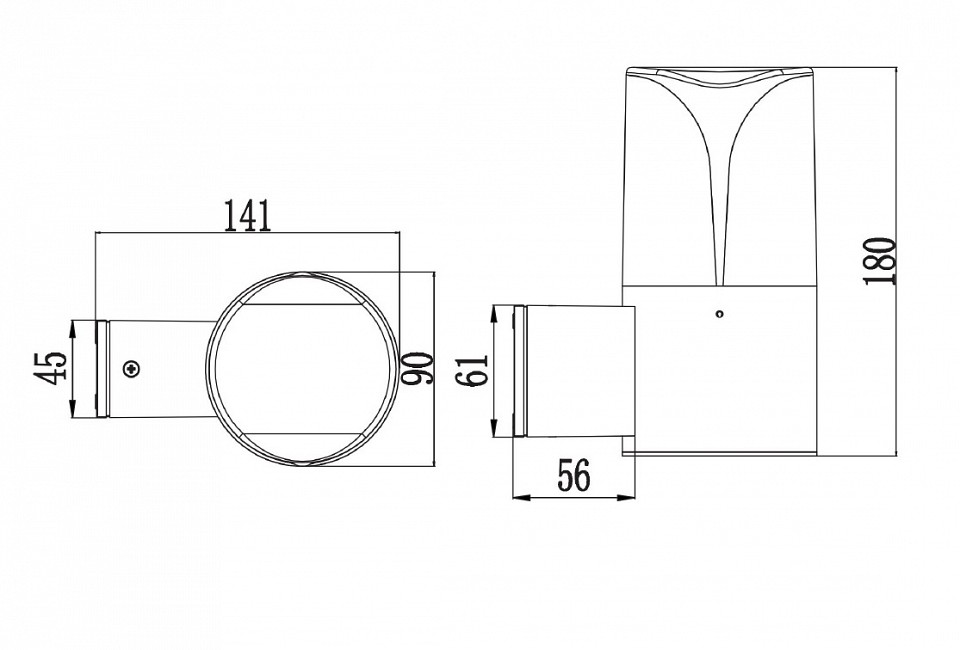 Уличный настенный светильник Maytoni Piccadilly O016WL-01B - 1
