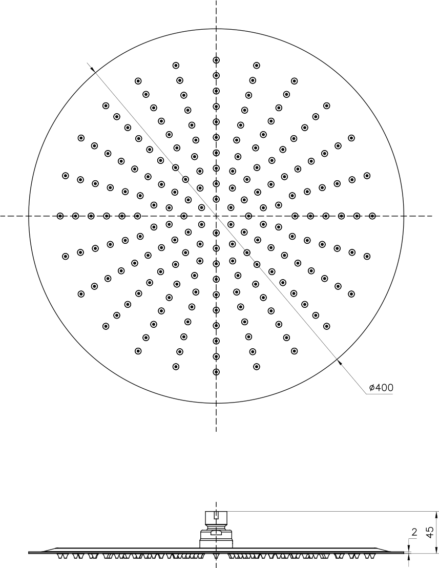 Верхний душ Lemark LM9483S 40 см - 2