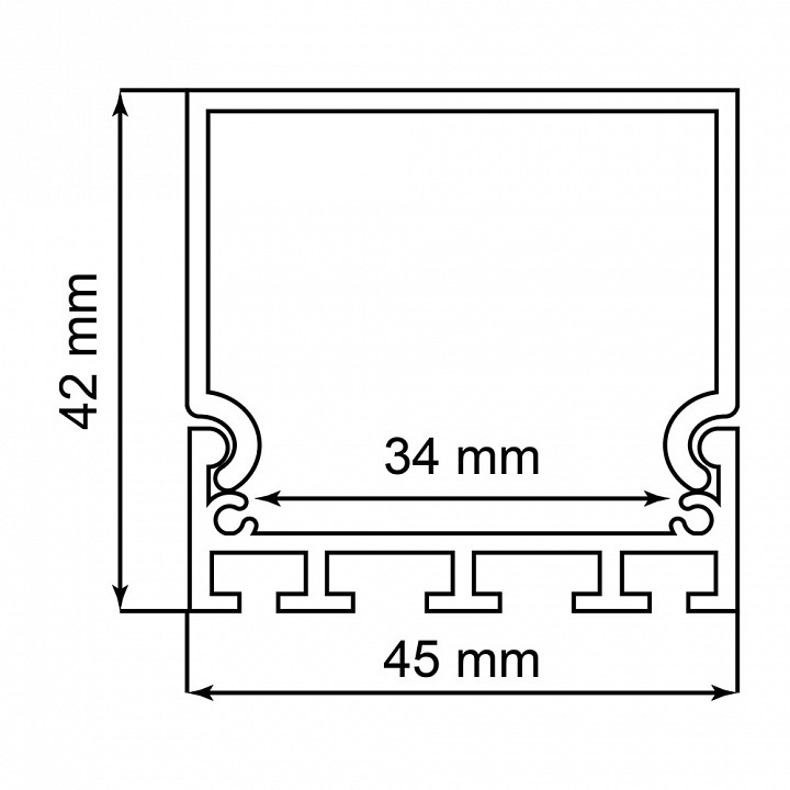 Профиль алюминиевый накладной Feron CAB268 48149 - 1