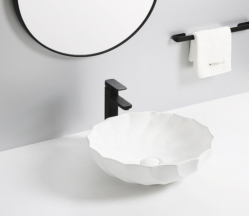 Раковина накладная CeramaLux N 45 см белый  9073 - 2