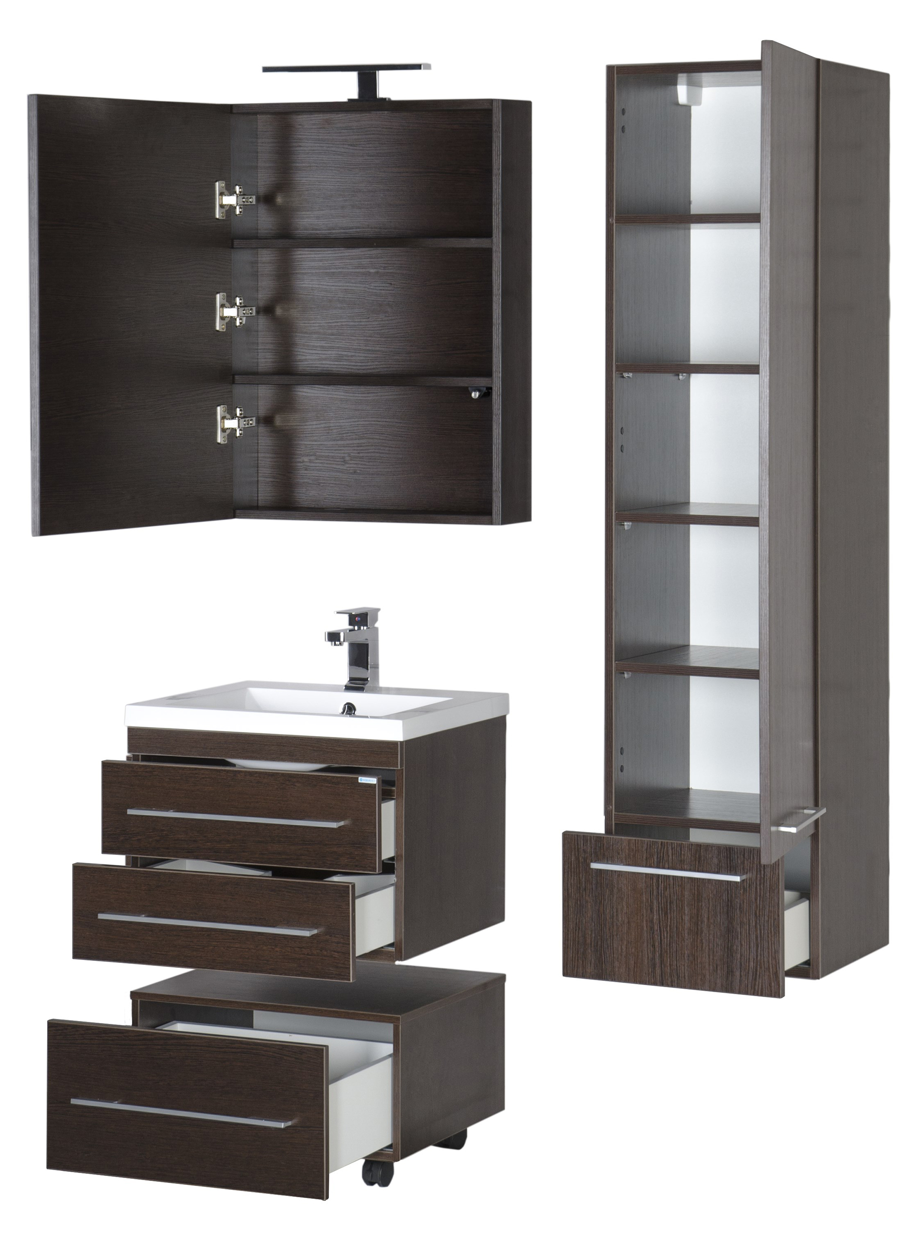 Тумба Aquanet Нота 58 подкатная венге 00170744 - 17