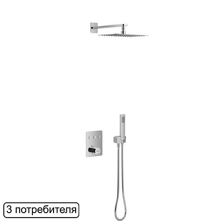 Смеситель для душа встраиваемый Excellent Krotos хром AREX.SET.8046CR - 0