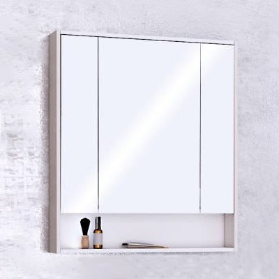 Зеркало-шкаф Aquaton Рико 80 белый-светлое дерево 1A215302RIB90 - 2