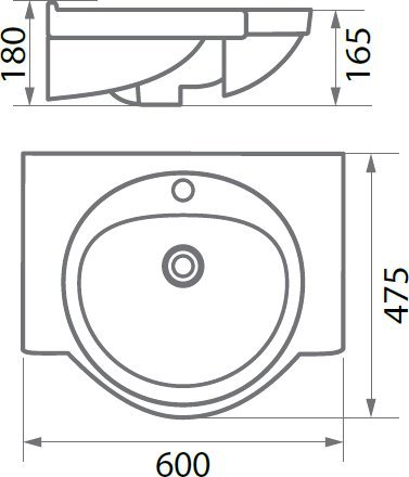 Тумба с раковиной СанТа Верона 60 - 4