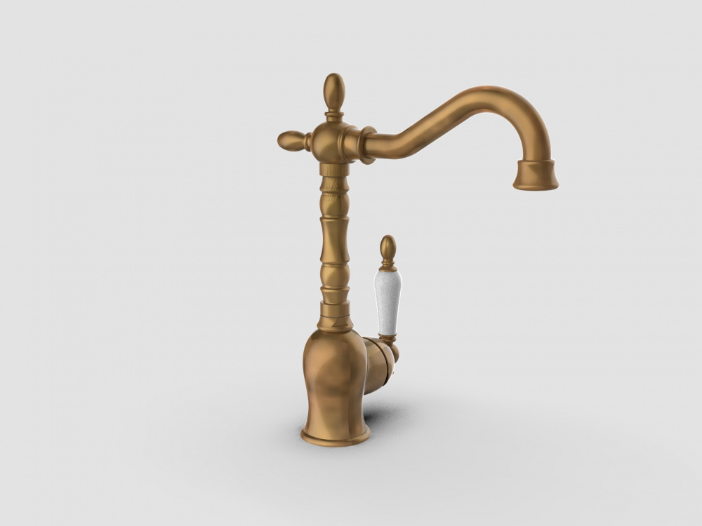 Смеситель для раковины GPD Retro золото матовый MTL180-SO - 7