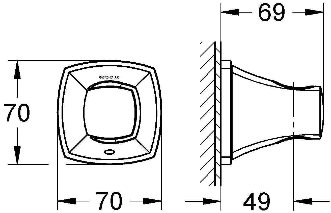 Настенный держатель Grohe Grandera 27969GL0 - 1