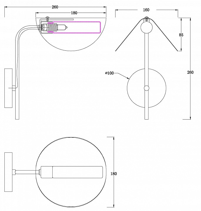 Бра MyFar Valentina MR1950-1W - 4