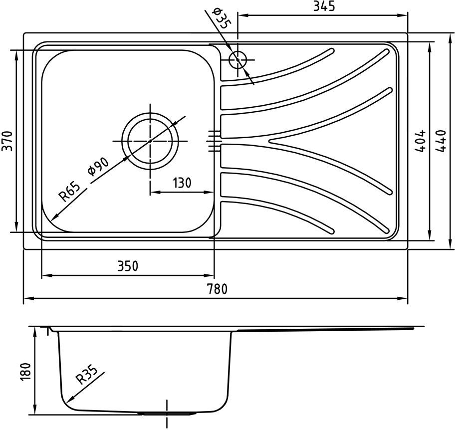 Мойка кухонная Iddis Arro ARR78PLi77 - 1