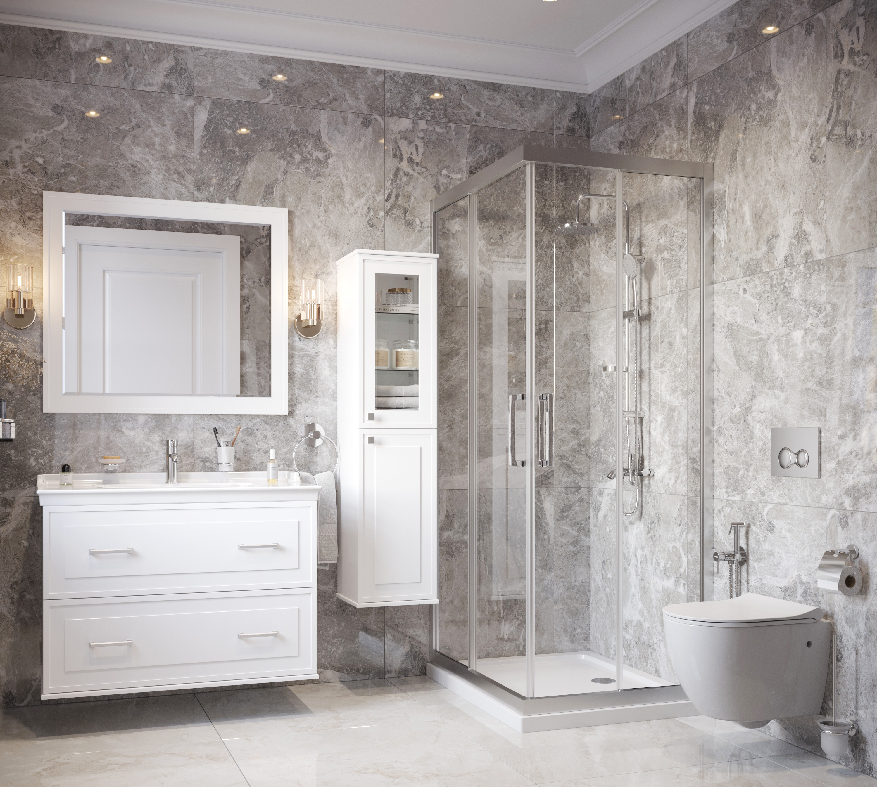 Шкаф-пенал STWORKI Хадстен R, белый С16831 - 8