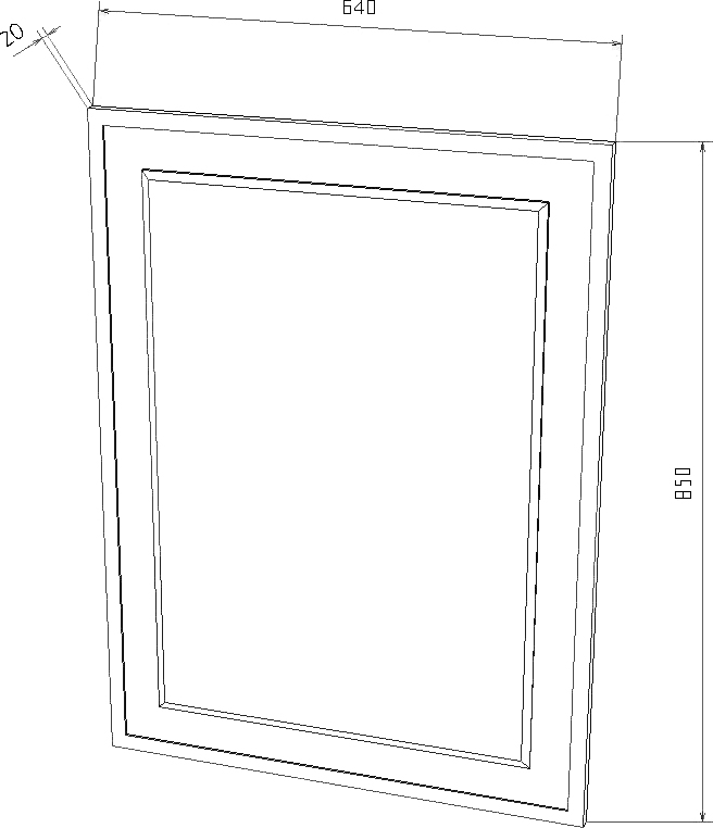 Зеркало Sanflor Модена 75, серое C03220 - 2