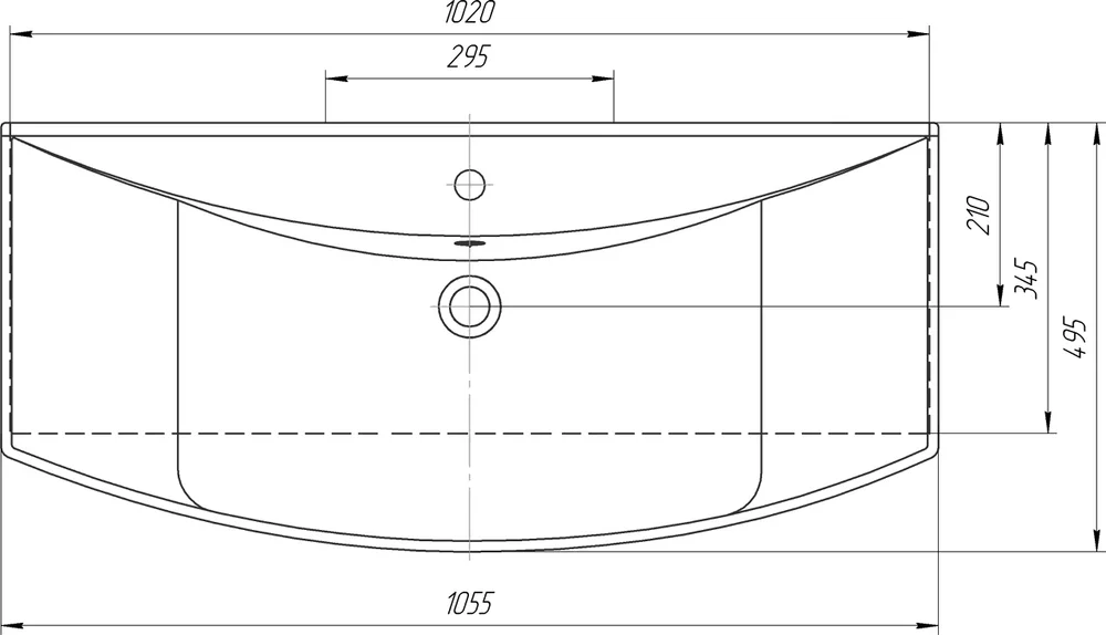 Раковина мебельная Onika Kirovit Стиль 105 белый  4620008197340 - 4