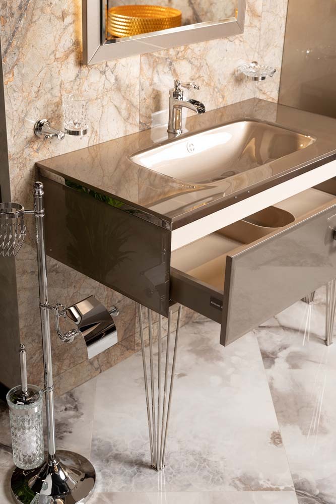 Тумба под раковину Armadi Art Lucido 80 бежевый 770-080-D - 2