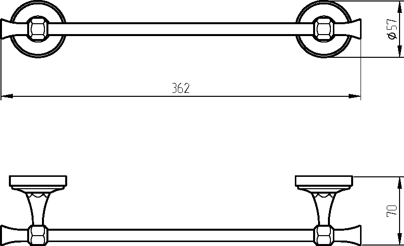 Полотенцедержатель Migliore Fortuna 27663 золото - 1
