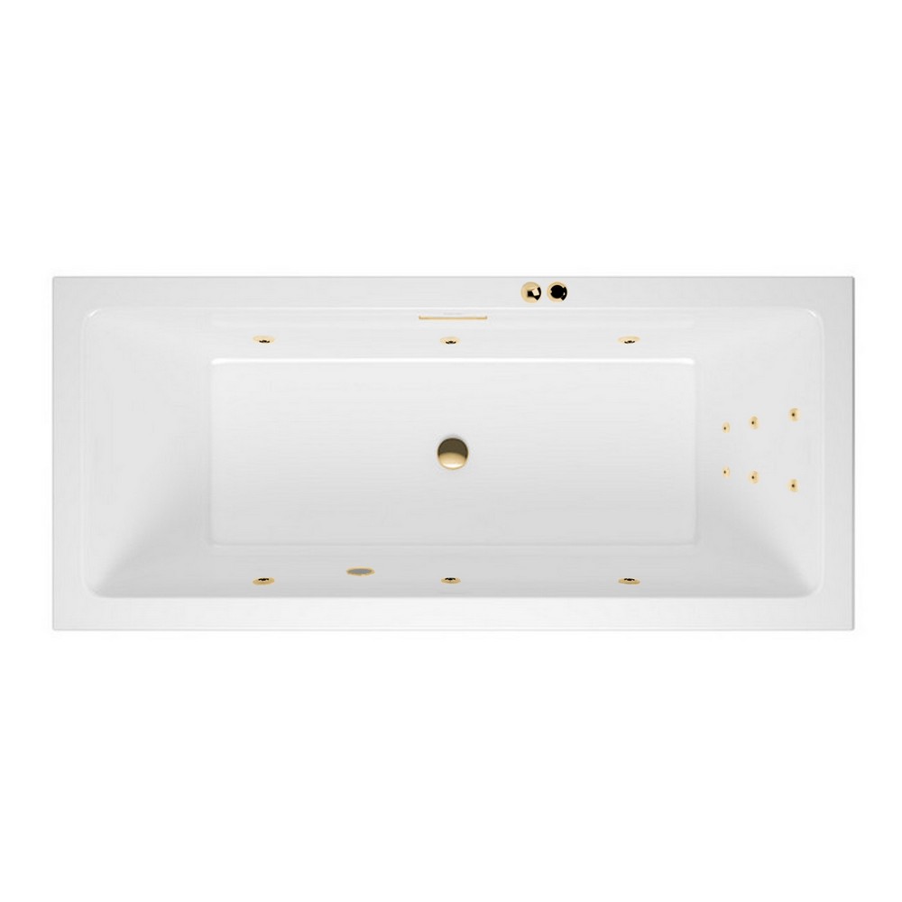 Ванна акриловая Excellent Heaven Slim Line 170х75 с гидромассажем белый - золото WAEX.HEV17S.LINE.GL - 0