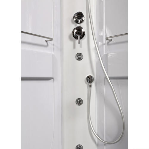 Душевая кабина Deto L 80х80 с гидромассажем и электрикой, хром  L580GM+EL - 4