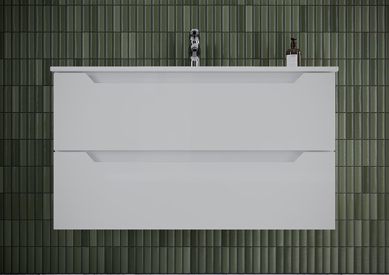 Тумба под раковину подвесная Sancos Norma 2.0 80 белая глянцевая NR2.080W - 1