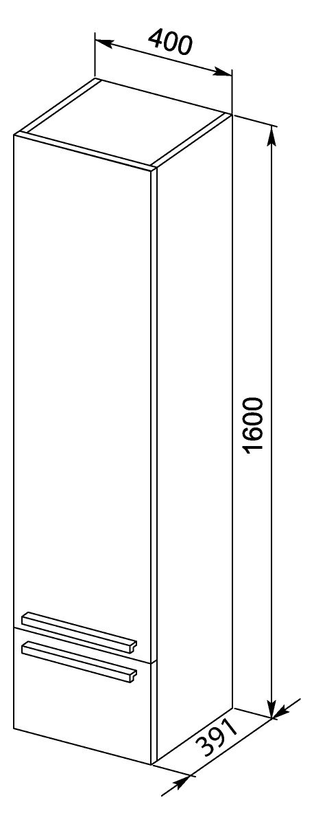 Шкаф-пенал Aquanet Нота белый 165407 - 14
