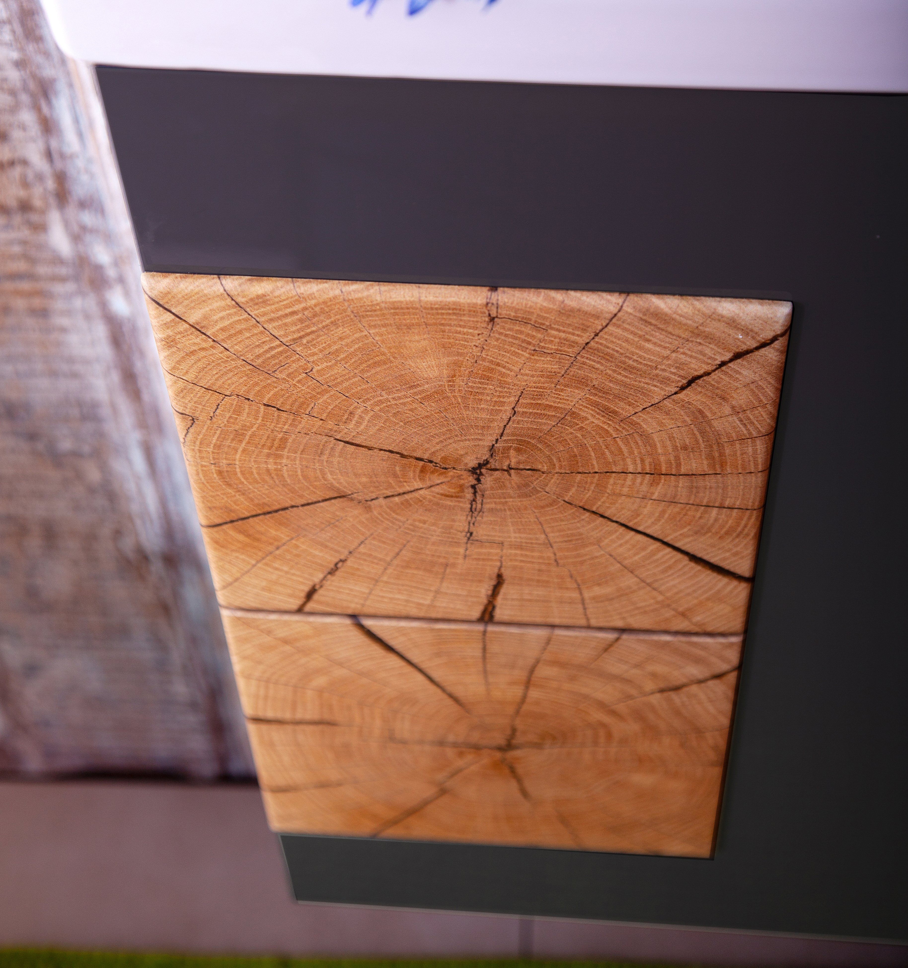 Тумба с раковиной Бриклаер Фостер 40 дуб золотой, антрацит - 3