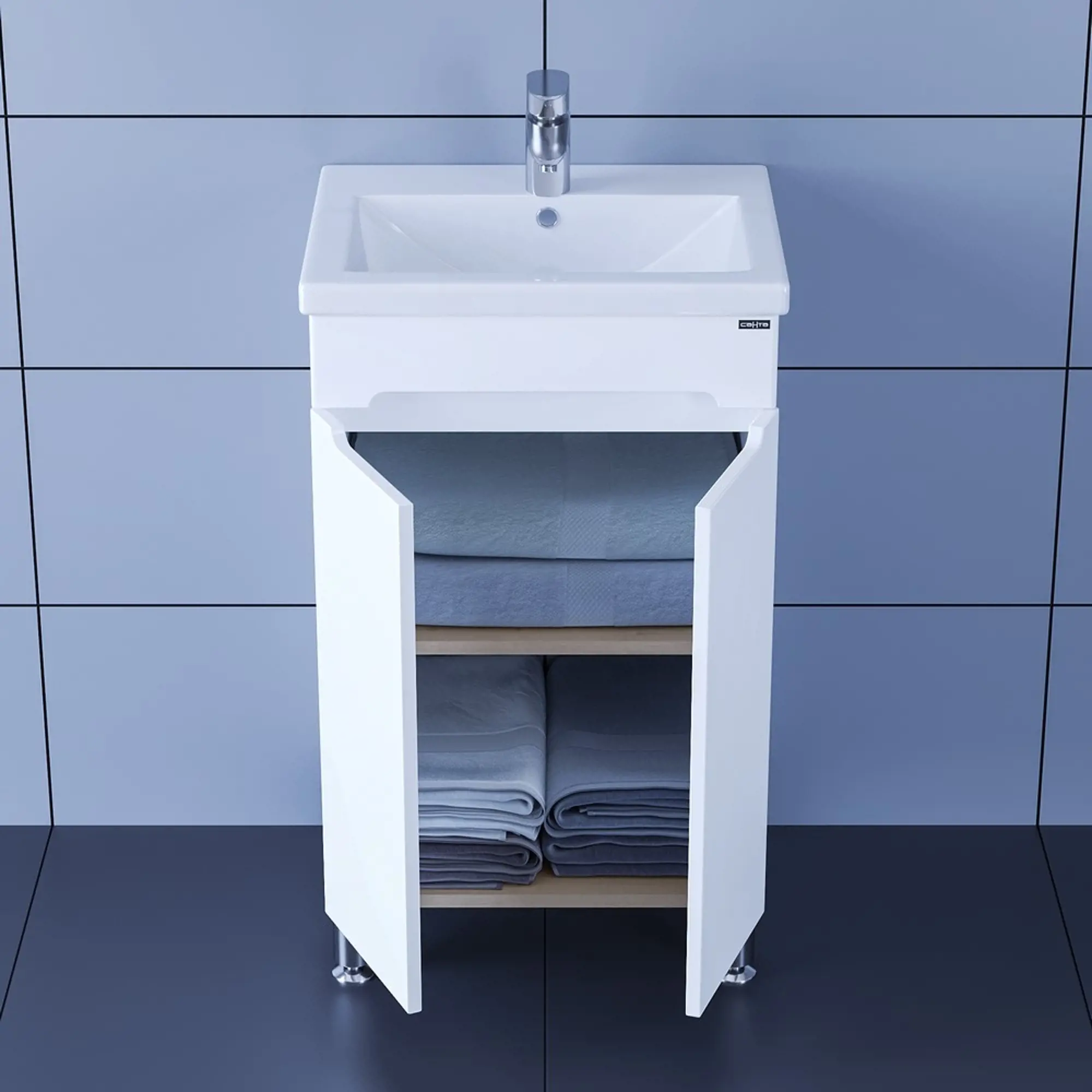 Тумба под раковину напольная Санта Лондон 50 белый 224014 - 2