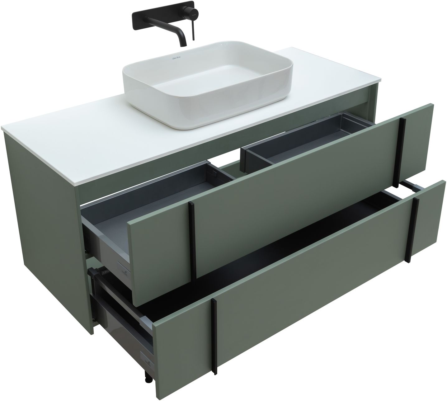 Тумба под раковину Allen Brau Reality 120 серо - зеленый матовый 1.32008.CGM - 6
