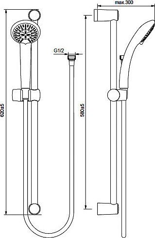 Душевой гарнитур Vidima Fresh  BA208AA - 2
