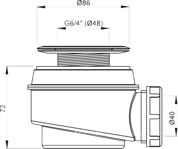 Сифон для поддона AlcaPlast A46-60 - 1