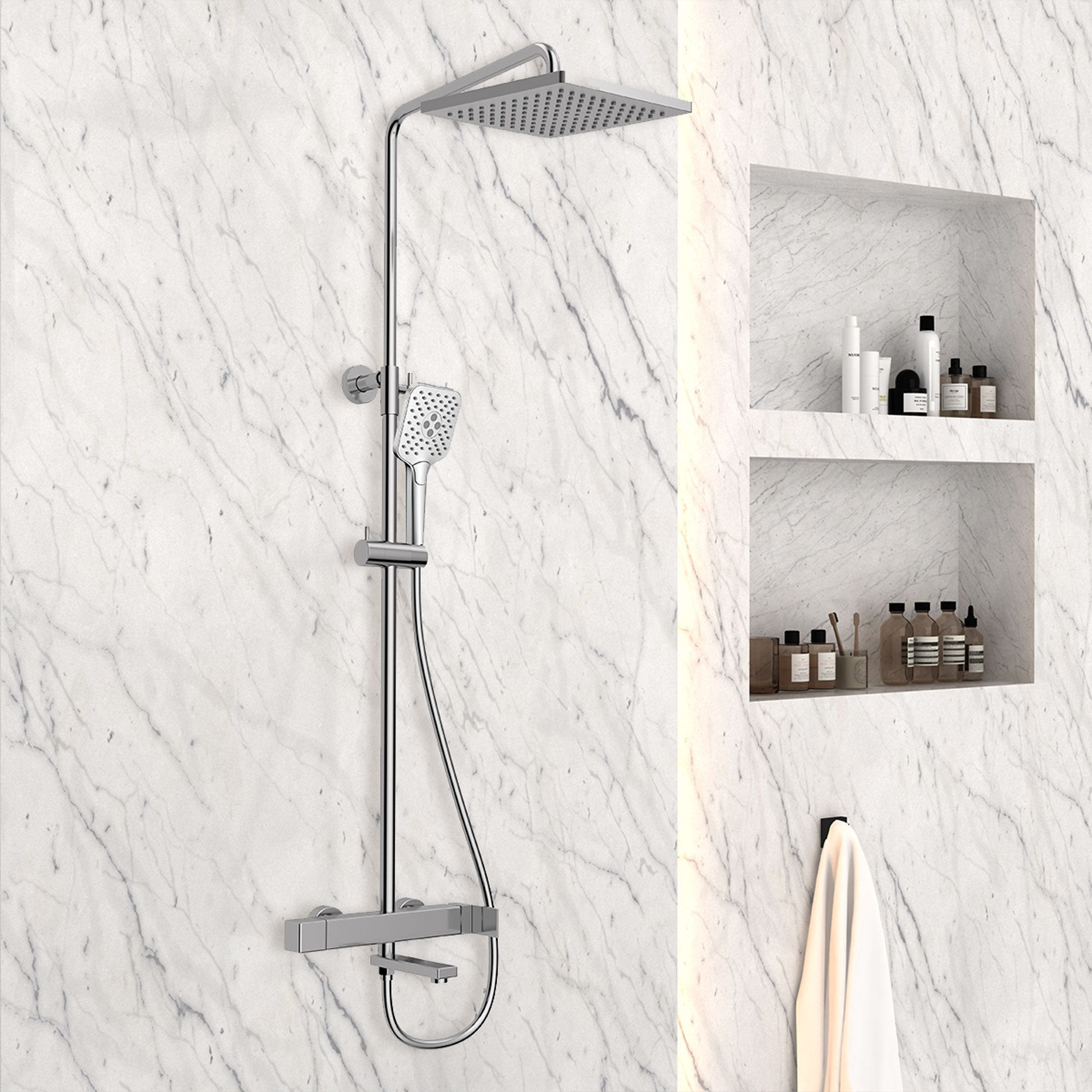 Душевая стойка Vincea Cube хром VSFS-1C1CH - 1