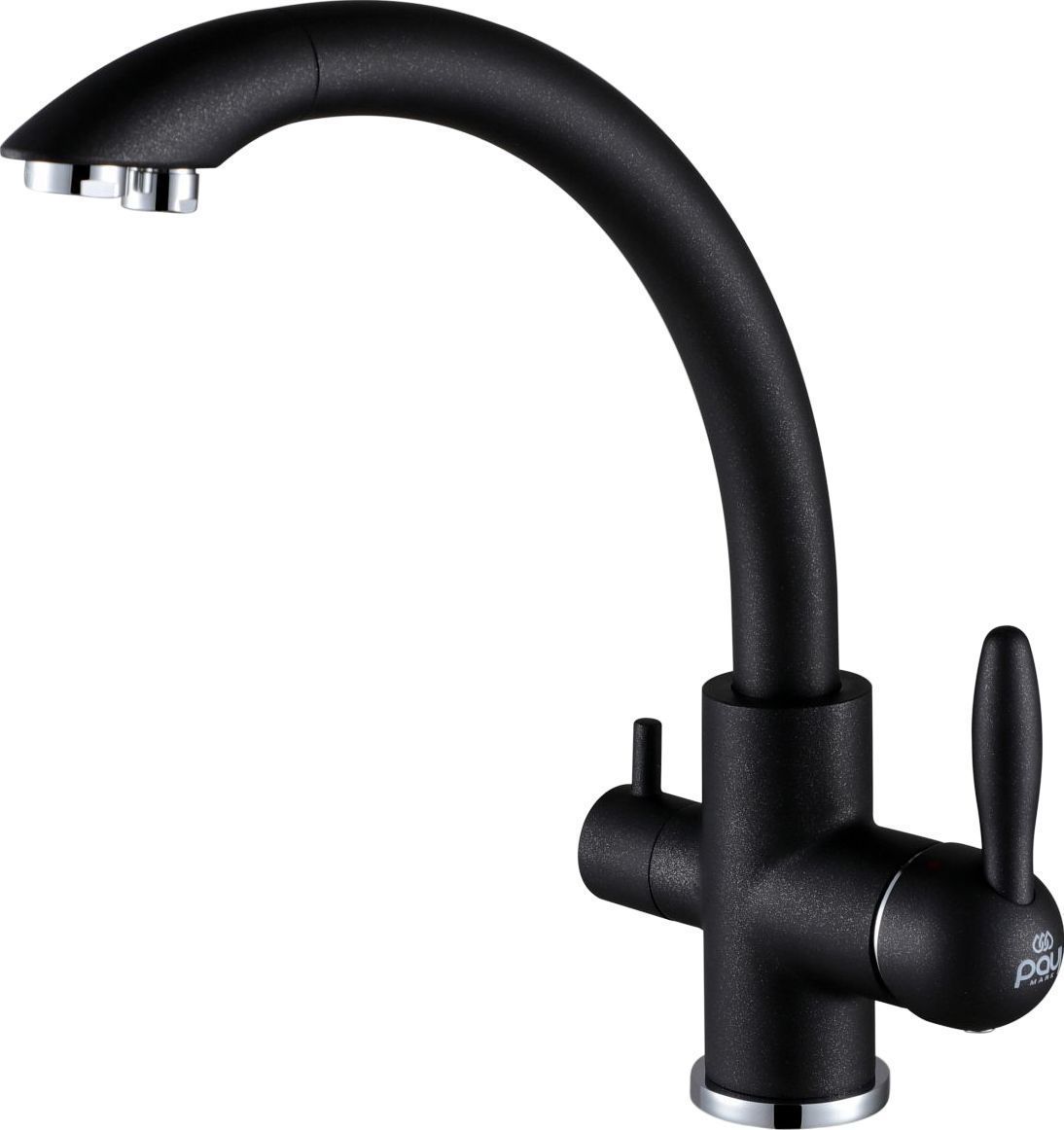 Смеситель Paulmark Essen для кухонной мойки, черный металлик Es213001-418 - 0
