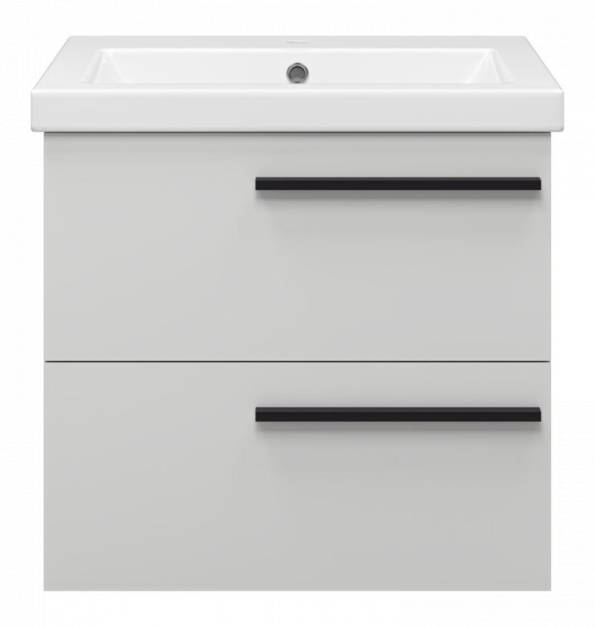 Тумба под раковину подвесная Misty Ненси 60 серый П-Нен-09060-502Я - 0