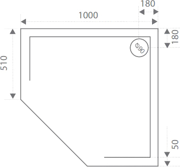 Поддон для душа Good Door Пента 100x100 с ножками и экраном - 4