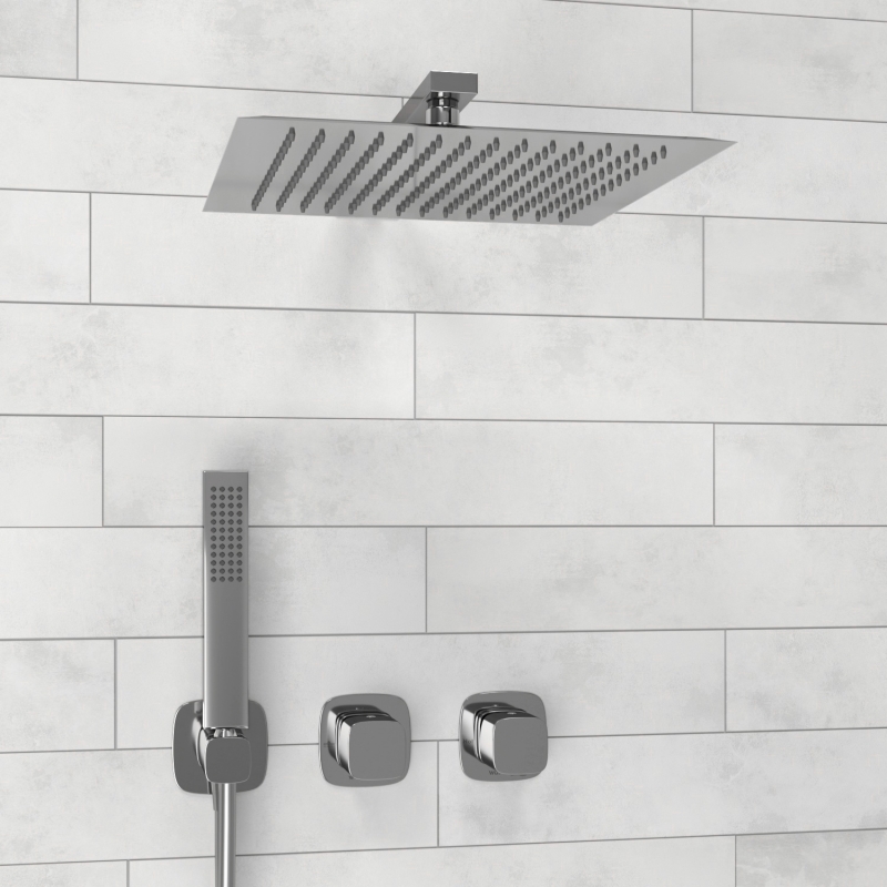 NEW A8651.312.090.118.326.087.103  Встраиваемый комплект для душа с верхней душевой насадкой и лейкой - 0