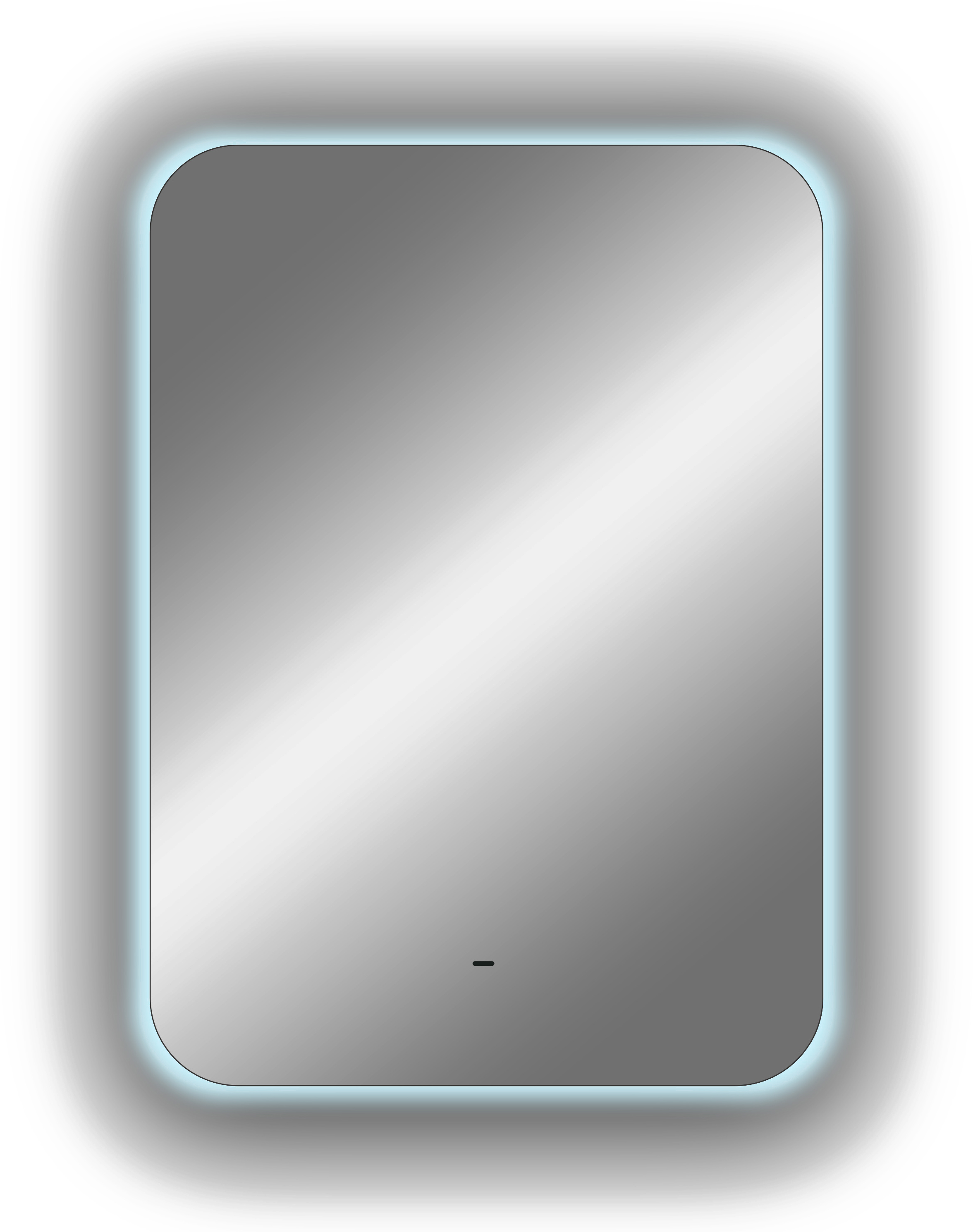 Зеркало DIWO Кострома 50 с подсветкой, прямоугольное, настенное, белое ЗЛП1718 - 7