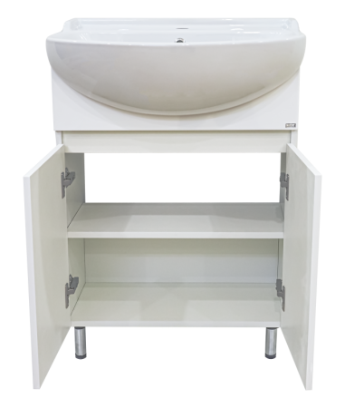 Тумба с раковиной Misty Амур 60 белая матовая УТ000012523 - 1