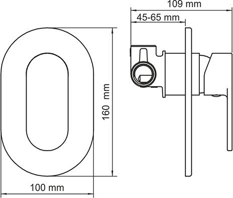 Смеситель Wasserkraft Elbe 7451 С ВНУТРЕННЕЙ ЧАСТЬЮ, для душа - 3